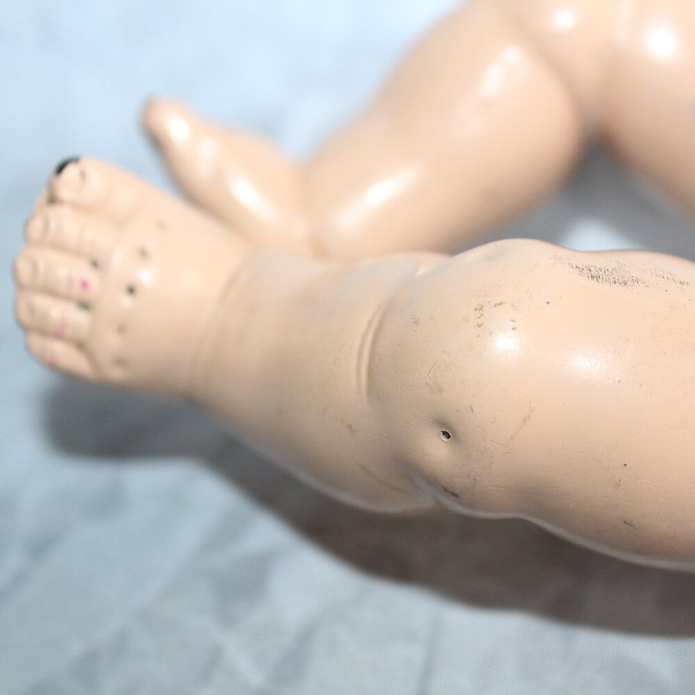 Vintage Composite Jointed Side Glancing Open Mouth 10.5" Baby Doll - Picture 7 of 15